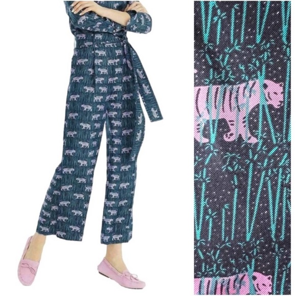 J. Crew Jungle Print Blouse and Wide Leg Pants - Picture 5 of 5